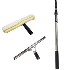 Window Cleaning Kit Squeegee Glass Cleaner Telescopic Wash Conservatory Pole