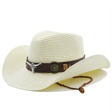 Women Fedora Straw Cowboy Hat