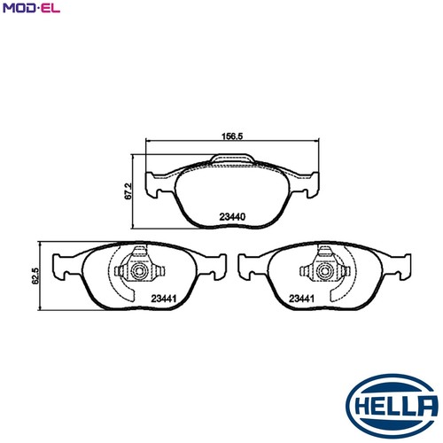 Brake pad set - brake, 8db