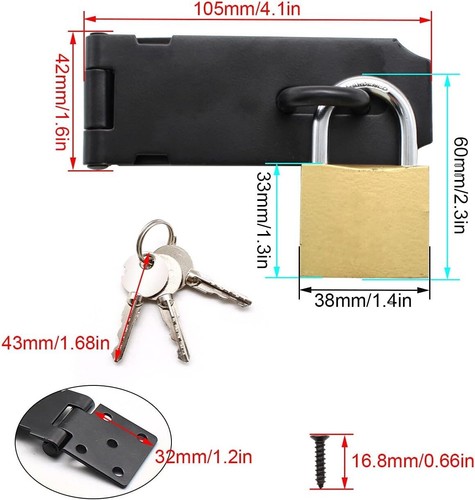 Security hasp lock padlock - security,