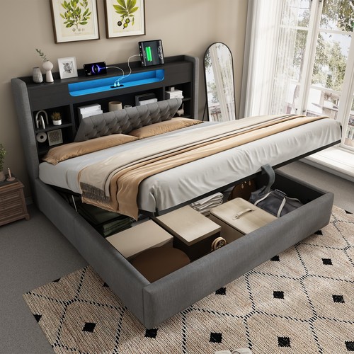 Super king upholstered - king, ottoman