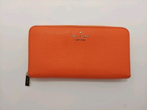 Kate spade orange and gold - gold, zip