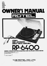 Rotel RP-6400 Turntable Owners
