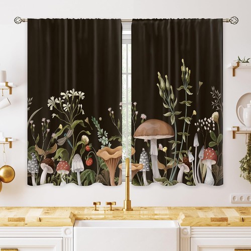 Black vintage mushroom - vintage, small