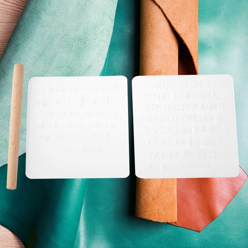 Leather alphabet number stamp - leather,