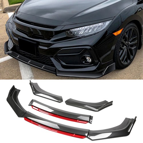 Carbon fiber front bumper lip - carbon,