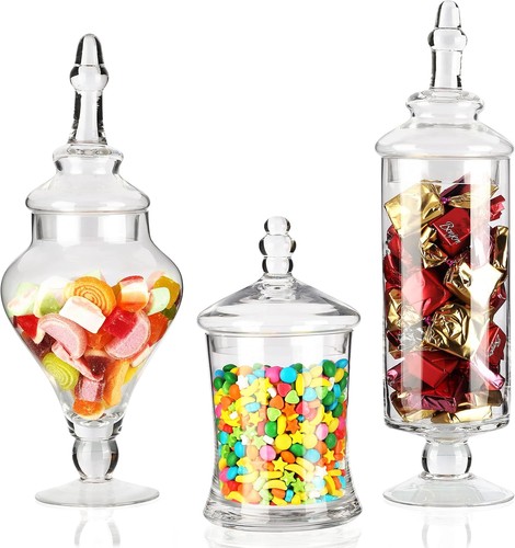 Pack glass apothecary jars - glass,
