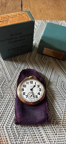 Vintage railroad elgin - railroad, pocket