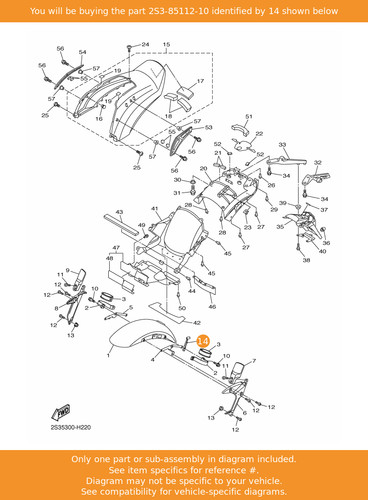 Yamaha bracket reflector - bracket,, 1