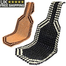 Wooden Bead Beaded Massage Front Seat Cushion Cover For Car Van Taxi Office UK