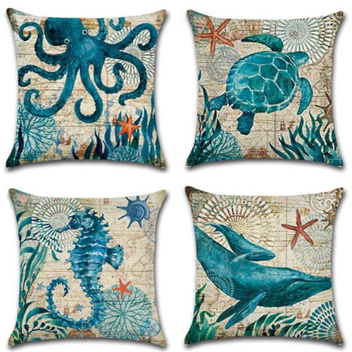 Marine life cushion - uk, cover