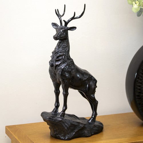 Bronze stag statue - on, plinth