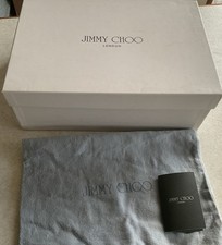 Jimmy Choo Empty White Shoe Box  Dust Bag & Tissue Paper 29x19 x 10cms
