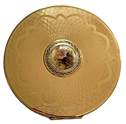 Stratton powder compact gold - powder,