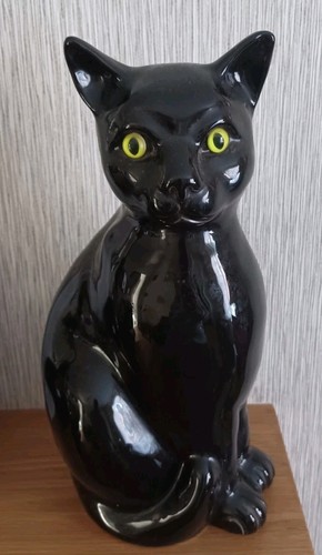 Vintage large black cat with