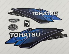 Tohatsu 5HP Four Stroke Outboard Engine Decals Sticker Set reproduction 5 HP