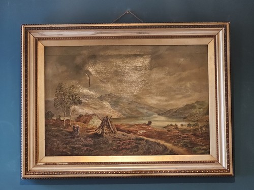 Victorian oil painting - victorian,