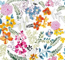 Tropical Flowers Bright PVC