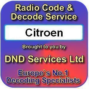 Citroen radio code decode - cd,