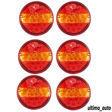 6 x 24V LED TAIL LIGHTS HAMBURGER REAR LAMPS FOR TRUCK TRAILER DAF MAN MERCEDES