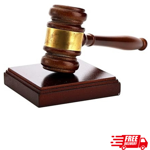 Brown wooden gavel - wooden, block