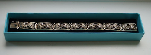 800 silver marcasite filigree - silver,