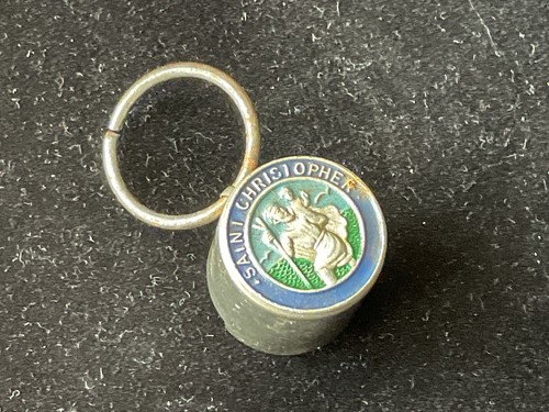 Silver tone christopher - 6d,