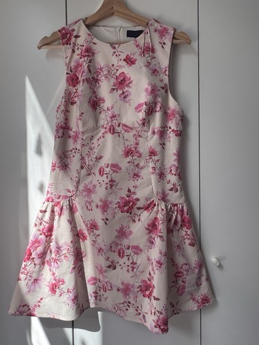 Zara pink floral drop - drop, waist
