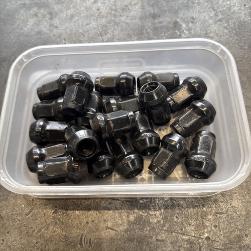 Black hex wheel nuts - 20,