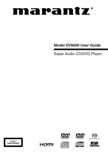 Marantz dv6600 dvd - marantz,