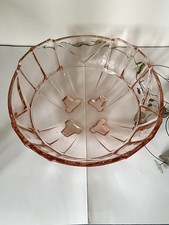 Vintage Bowl Art Deco Pink