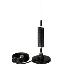CB Radio Antenna Mag Mount Kit | Black Mini Stinger Springer Aerial Magnetic