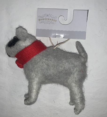 Grey bull terrier dog ornament - dog,