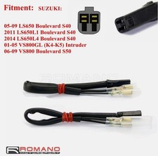 Indicator 2 Pin Plug Wiring Adapter Connector For Suzuki 1996-2004 LS650P Savage
