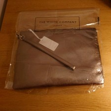 THE WHITE COMPANY Bronze Leather Clutch Bag & Wrist Strap. Brand New With Tags