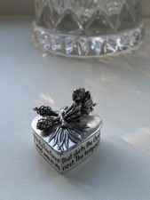 First tooth trinket box for your child to leave for the fairies- silver plate