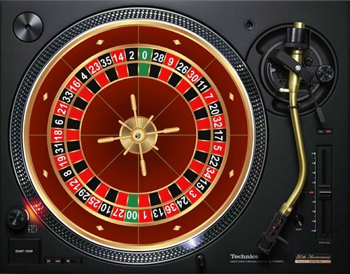 Roulette wheel slipmat dj - slipmat,