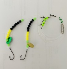 Sea Fishing Rigs 5 x 2 Hook Firetail Stinger Rigs New For 2025 In YELLOW.