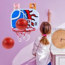 1 Set Punch Free Wall-mounted Basketball Basketball Stand Toy Portable Toy