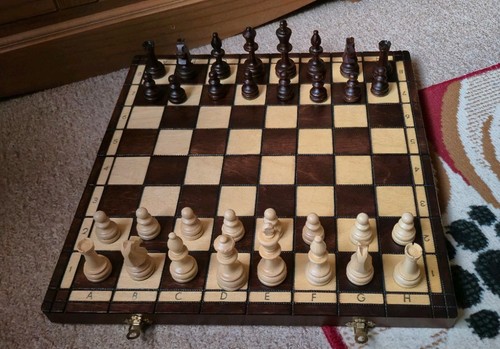 Wooden chess set and - set,