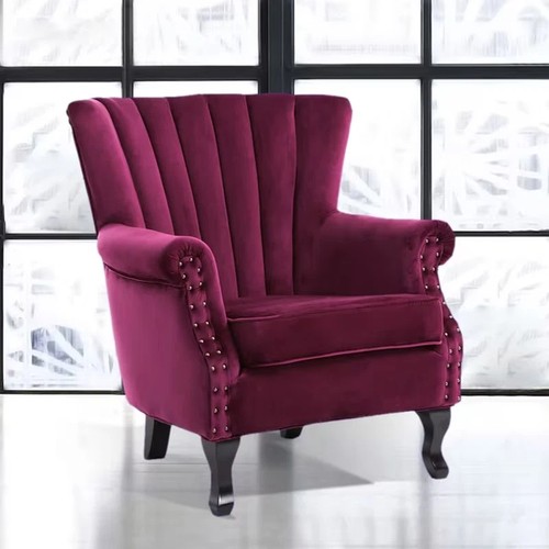 Velvet wingback accent - velvet,