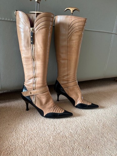 Sergio rossi caramel and black - and,