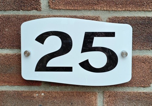 House number acrylic - acrylic, plaque