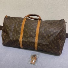 Louis Vuitton brown PVC Keepall Monogram boston bag