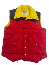 Vintage Powderhorn Mountaineering Puffer Vest Sz M Cowboy Western Yoke Snap*