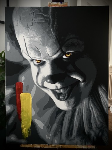 Pennywise hand painted - pennywise,