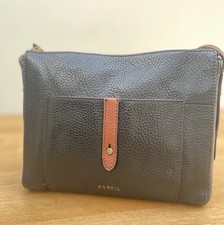 FOSSIL Ladies Black Pebbled