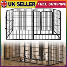 6 Panels Dog Pen Pet Puppy Playpen Metal Exercise Play Fence for Indoor Outdoor