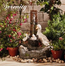 Serenity Duck Pond Garden Water Feature Cascade Self Contained 60cm Ornament NEW