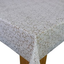 White Floral  Lace PVC Vinyl